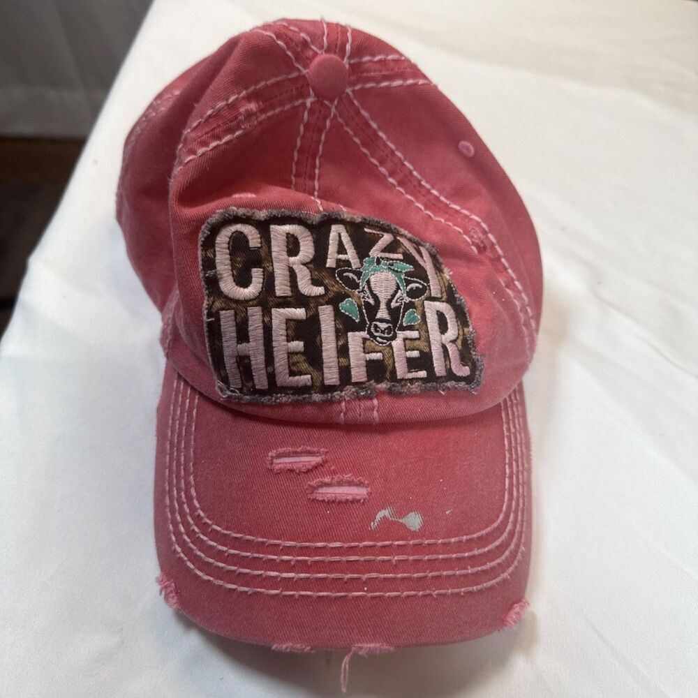 Kbethos Vintage Distressed Hat Crazy Heifer Preowned